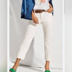 CAbi White 100% Boyfriend Jeans.